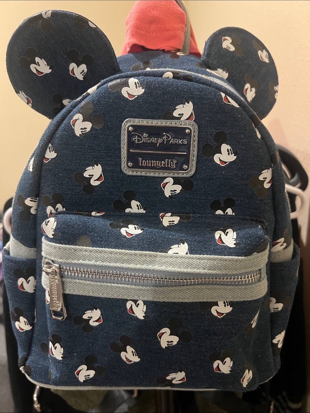 Loungefly Disney Parks Denim Mickey Kids Backpack - Blue